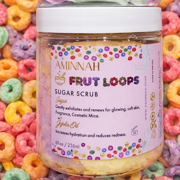 AMINNAH Fruit Loops Whipped Body Butter & Sugar Scrub Duo - Picture 3 of 3